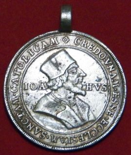 1715 Bohemia John Hus Large Silver Hus Thaler Coin RRR 297 year old