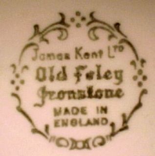 James Kent Old Foley KNT21 White Swirl Oval Platter 11