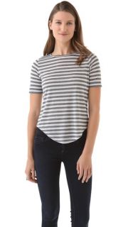 The Lady & The Sailor Striped Tee with Rounded Hem