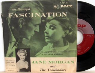 Jane Morgan Fascination 1957 45 Audrey Hepburn Cover