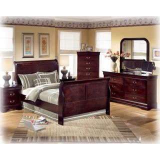 Ashley Janel Full Sleigh Bed Brown Free Shipping New