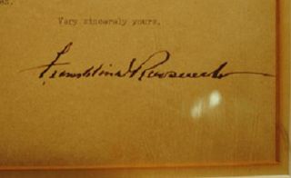 RARE Signed Franklin Roosevelt Letter to James P Dawson