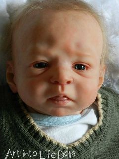 Reborn Baby Boy Infant OOAK Doll Jamie Olga Auer Sculpt