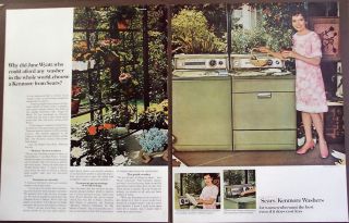 1969 Vintage 2 Page Ad Actress Jane Wyatt w  Kenmore Washing