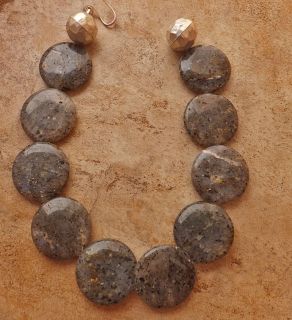 All Natural Color Picture Jasper Necklace Grey Black Tan Huge Jewelry
