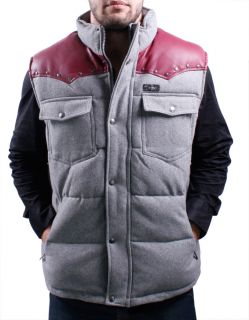 Mens Vest Jacket Coat Wool TRUKFIT LRG Jay Z Drake Grey Sz XXL