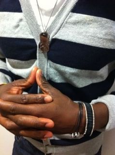 Black Silver Friendship Bracelet Inspired by Jay Z Diddy Hip Hop USA