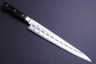 Japanese Sushi Chef Knife Yoshihiro INOX Sujihiki Slicer indented 27cm