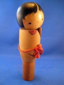 Vintage Collectible Wood Japanese Kokeshi Doll