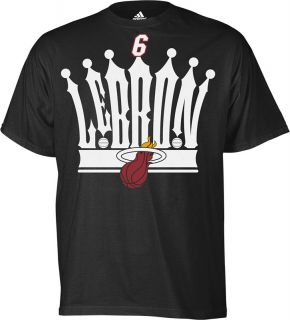 Miami Heat Lebron James Crown Black T Shirt Sz Large