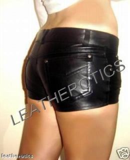 Real Leather Shorts Jeans Style Sexy Tight Fit Shop 272