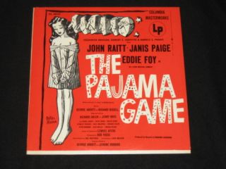 The Pajama Game LP John Raitt Janis Paige OL 4840