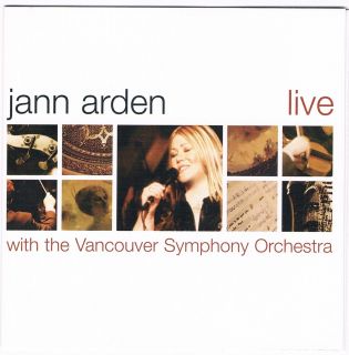 Jann Arden Live with The Vancouver Symphony Orchestra 2002 CD EX