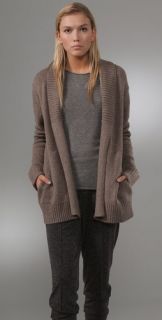 T by Alexander Wang Grandpa Cardigan with Draped Front