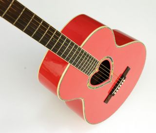 New Jay Turser J J Heart Lefty Acoustic Concert Guitar