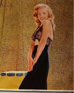 Marilyn Monroe Calendar Salesman Vivacious Pinup Litho 1950s Golden