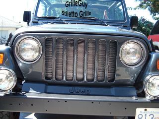 Jeep Wrangler TJ Grille 97 06 Thick Aluminum Grill