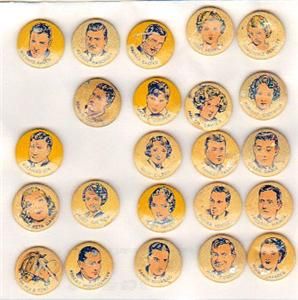 Hollywood Film Star on 1933 Cracker Jack Pin Hollywood Movie Stars Pinback Almost Complete