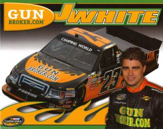 2012 Jason White Gun Broker com 23 NASCAR CWTS Postcard