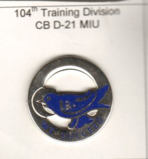 104th Training Div CB D21 MIU Army Di DUI