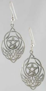 Celtic Knot Pentacle Earrings Pagan