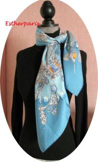 Sales Sales Turquoise Terres Precieuses Perfect Condition Hermes Scarf