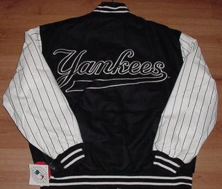 New York Yankees Leather Jacket 6XL Pinstripes MLB