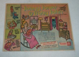 1973 Jenny Jones Baby John Cartoon Ad
