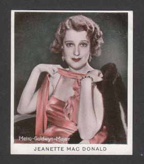 Jeanette MacDonald 1934 Movie Film Star Cigarette Card from Germany