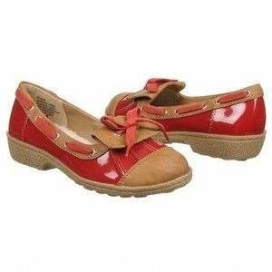 JELLYPOP Ponie Red Patent Boat Duck Shoes Flats Womens Size 9 5 New