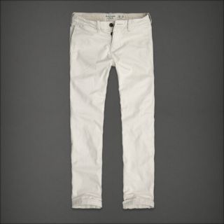 Abercrombie Fitch Mens Slim Straight Chino Stone Khaki Pants 32 x 34