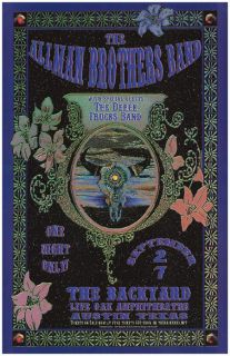 Allman Brothers Austin Original Concert Poster