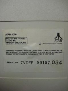 Atari 1050 Disk Drive Parts Repair Untested