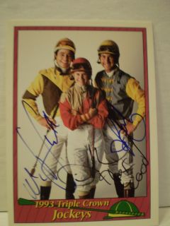 NM M Jerry Bailey Mike Smith Julie Krone Signed Horse Star Promo Card