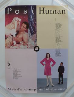 Jeff Koons Post Human Exhibition Poster 1992 RARE