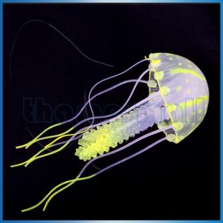 Glowing Effect Vivid Jellyfish for Aquarium Fish Tank Ornament Gardon