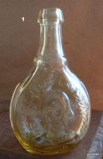 Vintage Amber Glass 3 Wheaton Jenny Lind Mini Bitters Repro Bottle