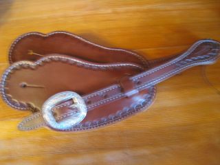  Leather Hand Tooled New Pair Western Spur Straps Jeremiah Watt Buckles