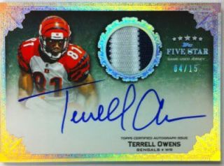 2010 Topps Five Star Terrell Owens Autograph Patch Card #4/15