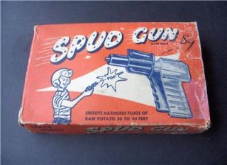 Vintage Space Scout Potato Spud Gun Toy Scanlan Old w Box