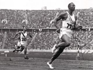 Jesse Owens Poster Winning Gold Berlin Olympics Track Field Runner