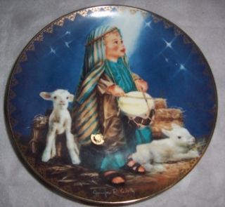 1995 The Miracle of Christmas Musical Plate by J Welty