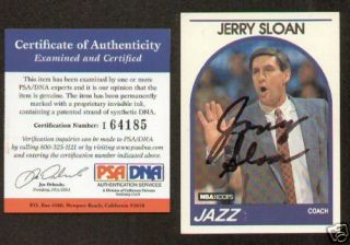 Jerry Sloan Signed Autographed Auto Hoops Card PSA DNA