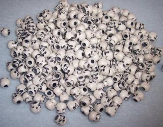 100 Craft Skull Beads Pirate Jewelry Goth Punk Halloween 3 8
