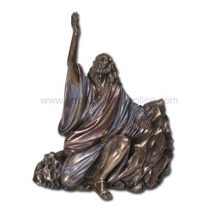 New The Cry of Jesus Bronze Color Statue Figurine