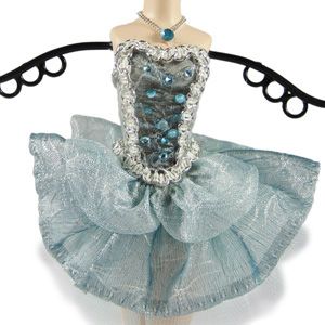 Blue Ballerina Doll Jewelry Stand Mannequin Holder 11H