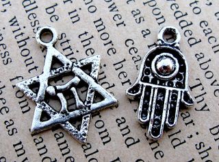 Jewish Kabbalah Hebrew Israel Silver Charm Pendant Jewelry Mystic