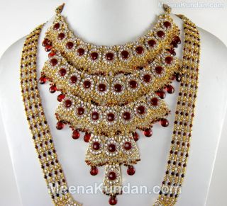 Indian Costume Bridal Jewellery Round Beaded Set 400