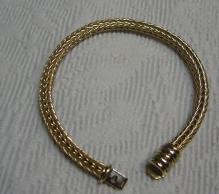 La Pepita 18k Solid Gold Heavy Braided Gold Chain Bracelet ELEGANT