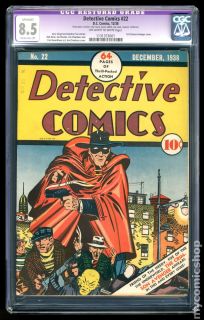 Detective Comics 1937 22 CGC 8 5 Restored 1131373001